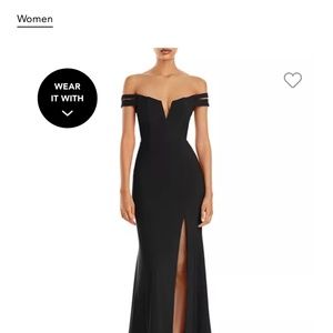 Black long off the shoulder dress